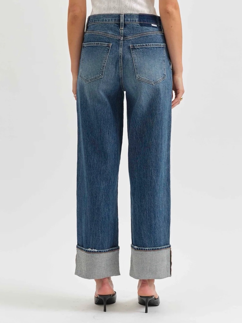 DAZE sz 29 EASTSIDE LOOSE CUFF IN RUSH HOUR Straight Leg Jeans - Picture 2 of 11